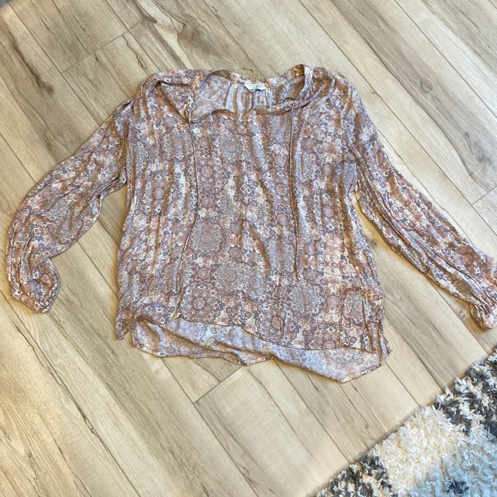 Pink Paisley Lucky Brand - Hi-Lo blouse - size large